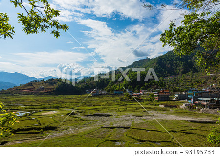 Landscape of the suburbs of Pokhara, Nepal 93195733