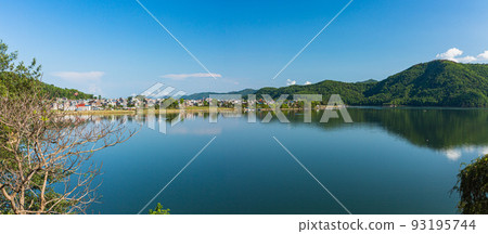 Nihonsan Myohoji temple built on Phewa lake and hills in Pokhara, Nepal Nihonsan Myohoji temple built on Phewa lake and hills in Pokhara, Nepal 93195744