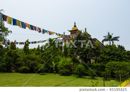 Old Shakyamuni Temple in Lumbini Garden, Lumbini, the birthplace of Buddha, Nepal 93195825