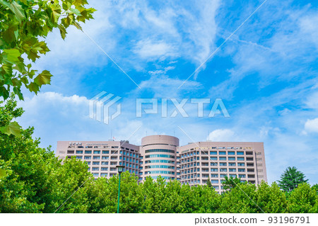 Meidai Hospital, view from Tsurumai Park <Nagoya City, Aichi Prefecture> Meidai Hospital, view from Tsurumai Park <Nagoya City, Aichi Prefecture> 93196791