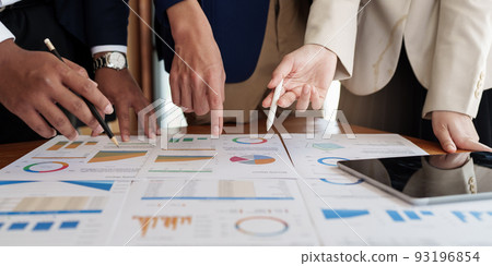Success business team. Business data dashboard analysis by brainstorming 93196854