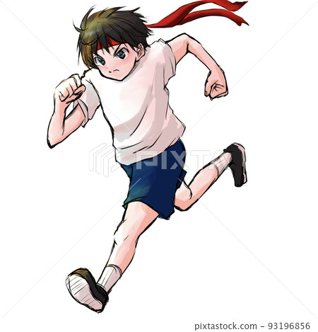 A boy who runs at the athletic meet A boy who runs at the athletic meet 93196856