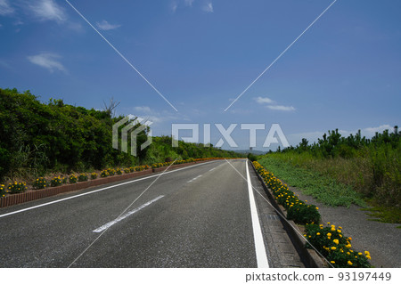 千葉縣立山的一條風景秀麗的道路 93197449