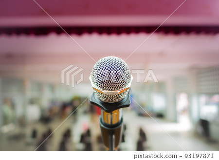 Microphone for singer on stage for music events karaoke concerts and show performances. 93197871