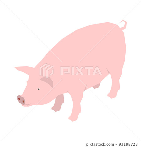 Isometric Pig Illustration Isometric Pig Illustration 93198728