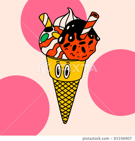 Cartoon vector funny Comic cards. Crazy cartoons Abstract vector collection Cartoon vector funny Comic cards. Crazy cartoons Abstract vector collection 93198907