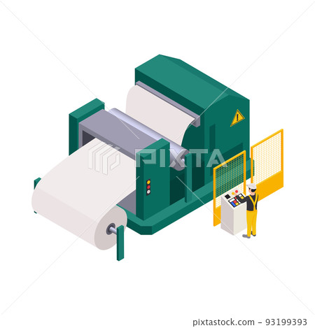 Isometric Paper Production - Stock Illustration [93199393] - PIXTA