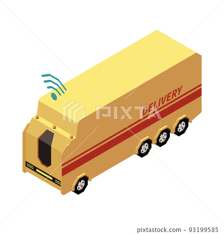 Isometric Delivery Truck Isometric Delivery Truck 93199585