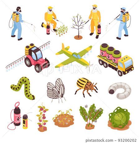 Isometric Farm Pest Control Set Isometric Farm Pest Control Set 93200202