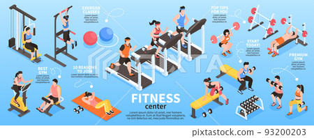 Isometric Gym Fitness Infographics 93200203