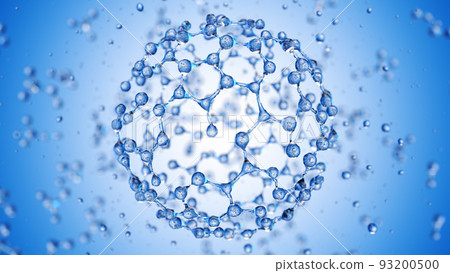 Water splash models of molecules. Selective focus Water splash models of molecules. Selective focus 93200500