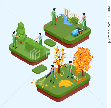 Professional Gardening Isometric Elements 93200669