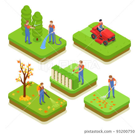 Professional Gardening Isometric Compositions Professional Gardening Isometric Compositions 93200750