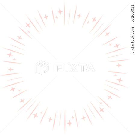 Circular frame sparkling rays pink - Stock Illustration [93200831] - PIXTA