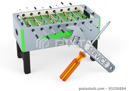 Repair and service of table football, 3D rendering Repair and service of table football, 3D rendering 93200884