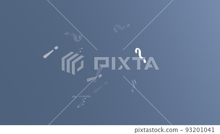 A background of question mark signs and symbols to illustrate learning, education, testing, quizzing, creativity and imagination. 3D rendering 93201041