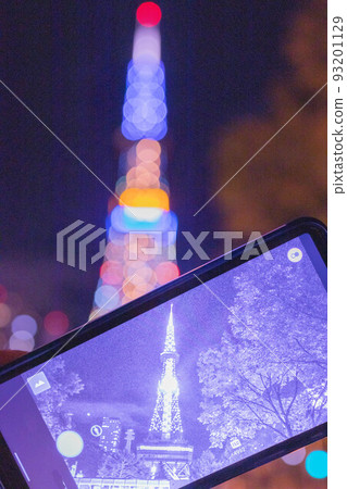Night TV tower Night TV tower 93201129