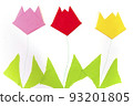 Children's origami, tulips 93201805