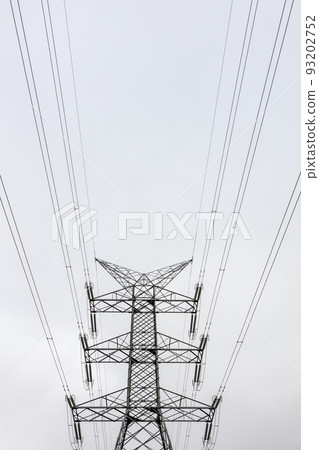 A large steel transmission tower in regional Australia A large steel transmission tower in regional Australia 93202752