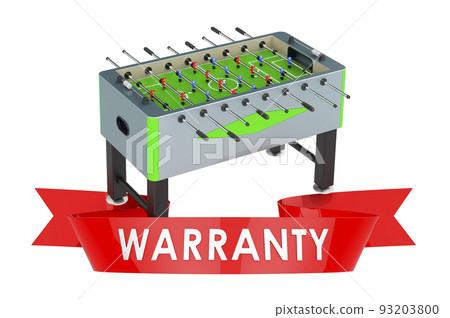 Table football warranty, concept. 3D rendering Table football warranty, concept. 3D rendering 93203800