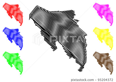 Blaenau Gwent map vector 93204372