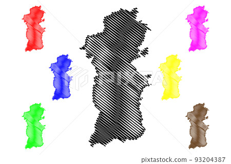 Powys map vector Powys map vector 93204387