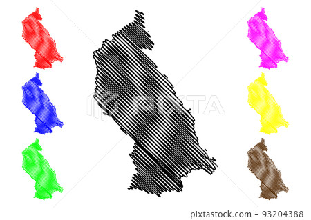 Rhondda Cynon Taf map vector Rhondda Cynon Taf map vector 93204388