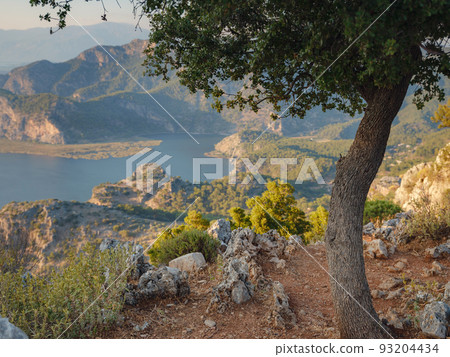 Travel to Turkey, viewpoint over Dalyan 93204434