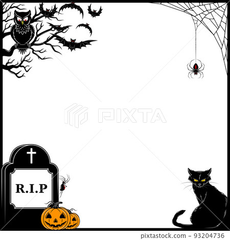 Halloween themed photo frame design Halloween themed photo frame design 93204736