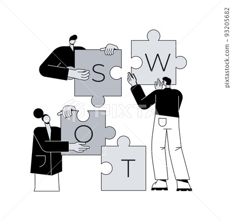 SWOT analysis abstract concept vector illustration. SWOT matrix, strategy building, corporate project planning, business competition, decision making, preventive crisis management abstract metaphor. SWOT analysis abstract concept vector illustration. SWOT matrix, strategy building, corporate project planning, business competition, decision making, preventive crisis management abstract metaphor. 93205682