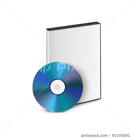 Vector 3d Realistic Blue CD, DVD with Case... - Stock Illustration ...