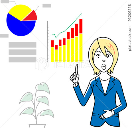 Western businesswoman analyzing data 93206238