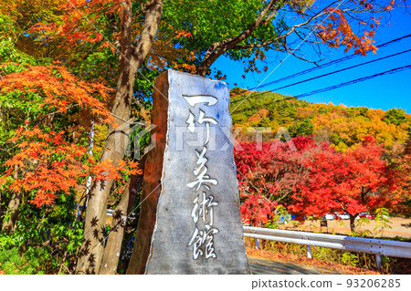 山梨縣一竹久保田美術館附近的秋葉 93206285