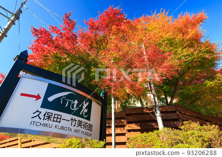 Autumn leaves near the Itchiku Kubota Art Museum in Yamanashi Prefecture 93206288