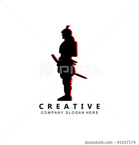 samurai fighter ninja kung fu logo template vector icon 93207174
