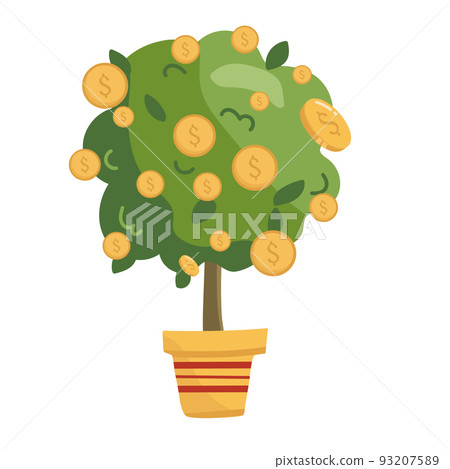 money tree, concept illustration of business growth and investment. Vector illustration money tree, concept illustration of business growth and investment. Vector illustration 93207589