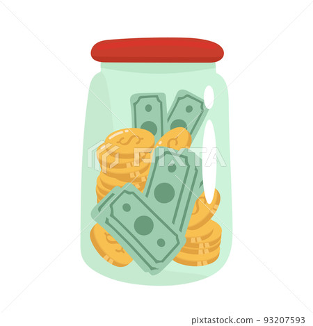 jar of money, piggy bank 93207593