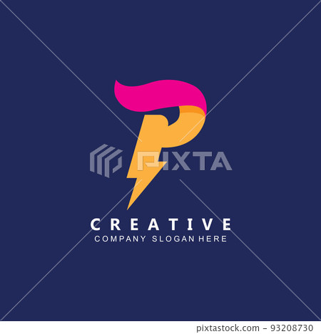 simple letter P logo symbol icon vector simple letter P logo symbol icon vector 93208730