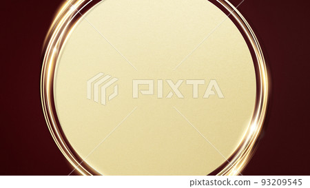 golden circle and red background 93209545