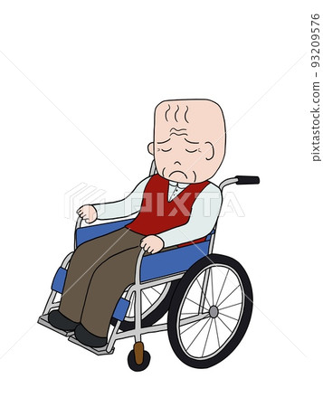 Wheelchair old man 93209576