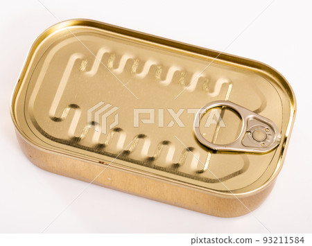 Unlabeled yellow tin can 93211584