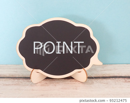 POINT word on speech bubble board 93212475