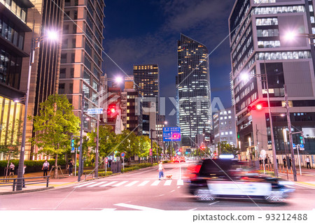 "Tokyo" Night view of Tokyo business district Minato Ward center 93212488