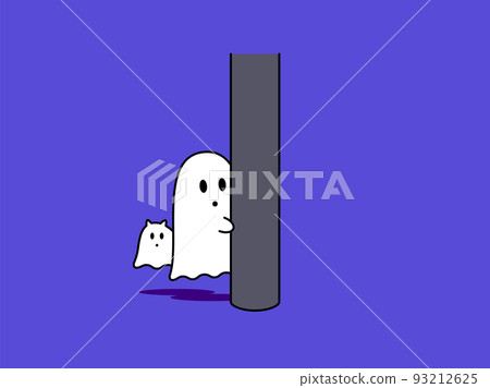 可愛的鬼捉迷藏插畫 可愛的鬼捉迷藏插畫 93212625