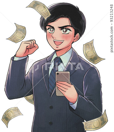 一個熱血卡通風格的上班族,通過做智能手機的副業賺了很多錢 一個熱血卡通風格的上班族,通過做智能手機的副業賺了很多錢 93213248