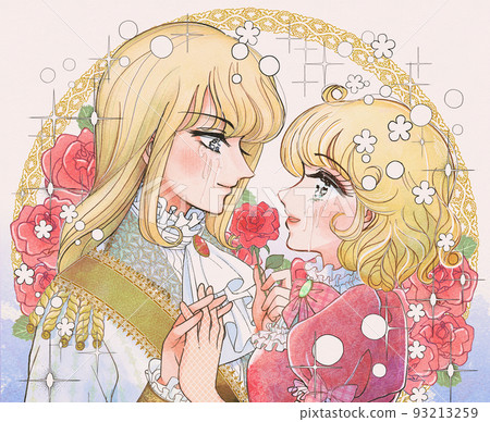 童話童話，公主與王子的感人重逢，新藝術風格 93213259