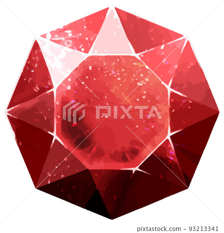 一月生日石/寶石石榴石鬆散矢量素材 93213341