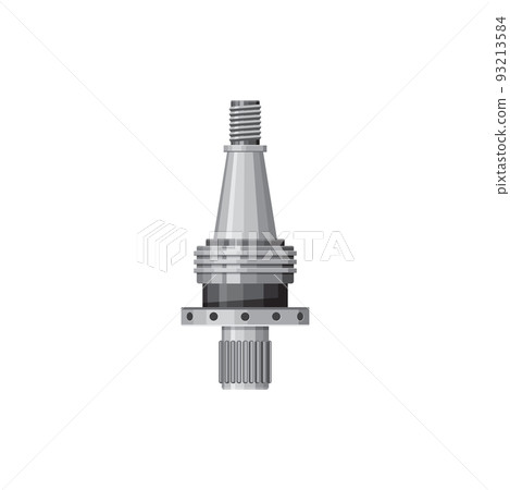 Starter-assy bendix, car starter detail isolated icon. Vector motor part accessories, electric starter repair service equipment. Motorcycle mechanic automotive mechanism, automobile spare part 93213584