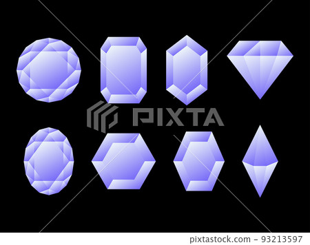 珠寶石顏色漸變圖標說明 93213597