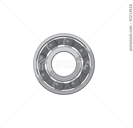 Rotating bearing mechanism, bearings with rolling elements spherical balls isolated realistic icon. Vector engineering and machinery gear, rolling steel industrial wheel. Grease roller, machine detail Rotating bearing mechanism, bearings with rolling elements spherical balls isolated realistic icon. Vector engineering and machinery gear, rolling steel industrial wheel. Grease roller, machine detail 93213618